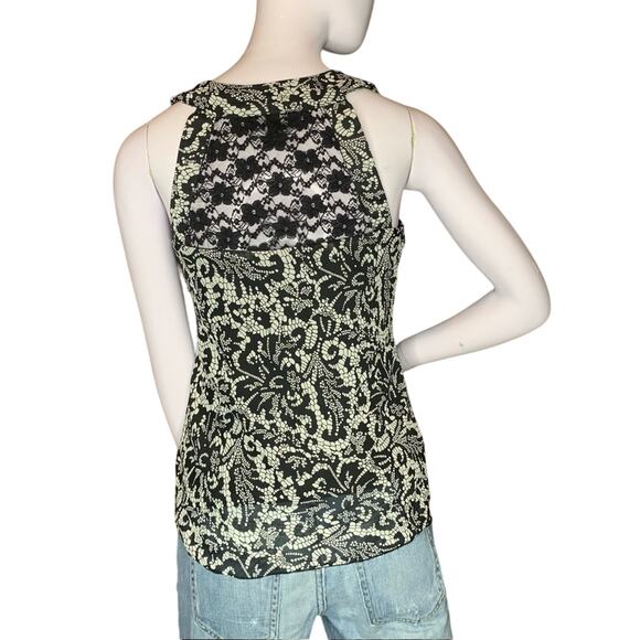 IZ BYER Top Sleeveless Black and White Size S Front Ruffles Lace o… - Picture 6 of 10